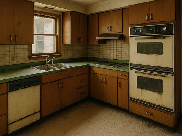 Kitchen plumbing installation during renovation